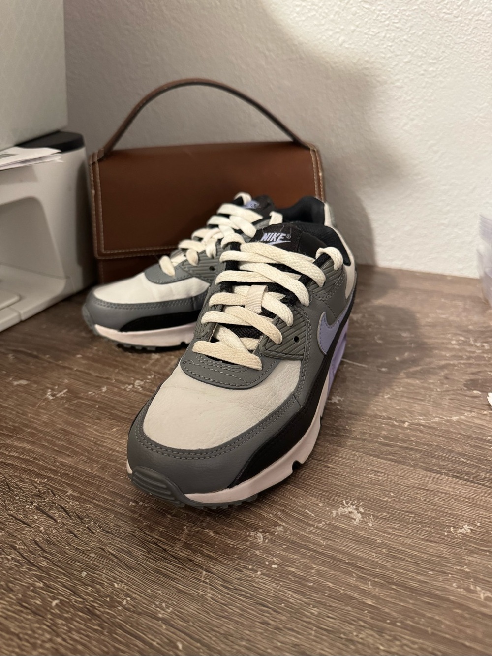 Nike air max Kids Grey, Black & Lavender Swoosh Sneakers